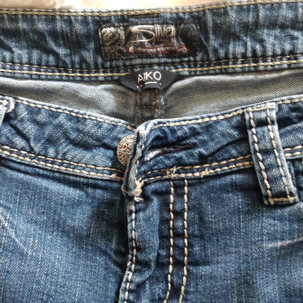 Silver Aiko boot cut jeans
